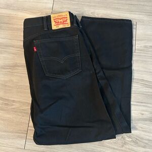 Levi's Men's Straight Black Jeans 505 42x30 EC